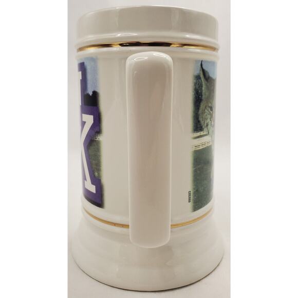 VTG NCAA University of Kentucky Wildcats Ceramic Beer Stein Mug w/Gold Trim 32oz - Picture 3 of 8